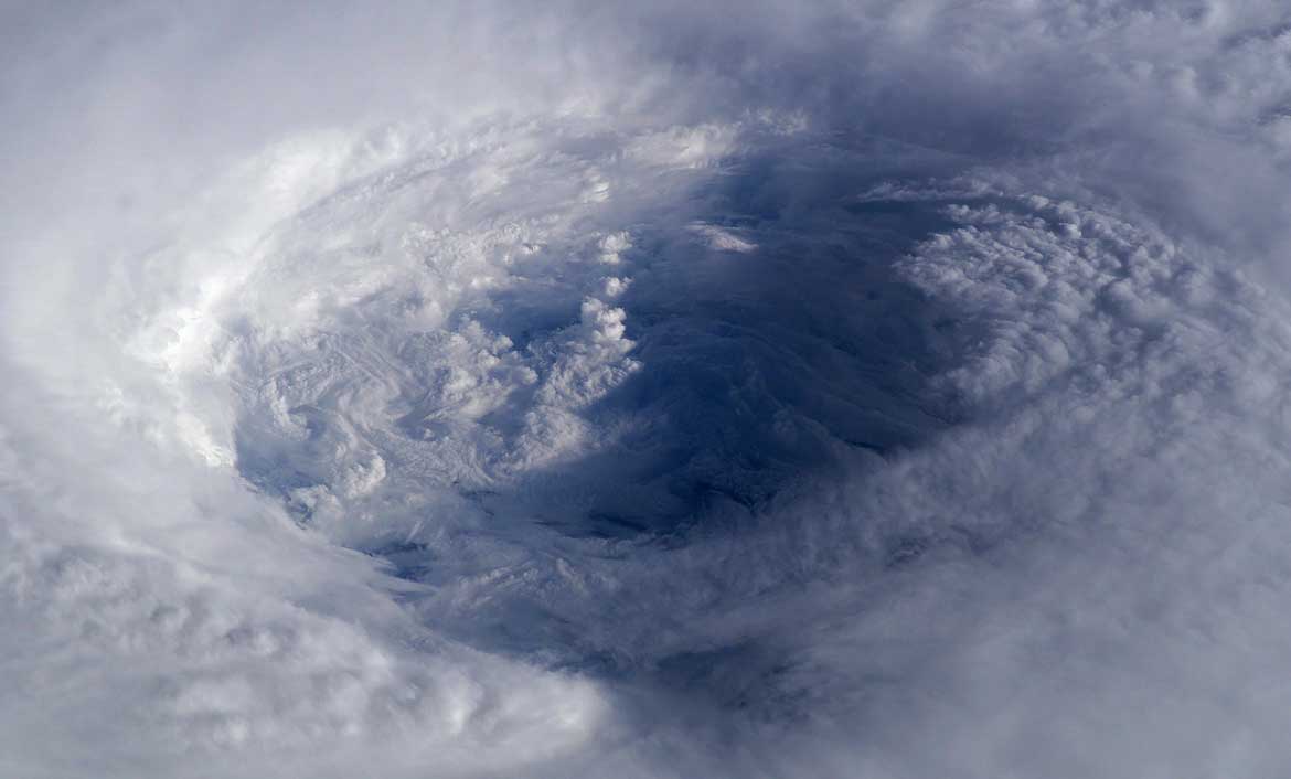 Hurricane viewed from overhead