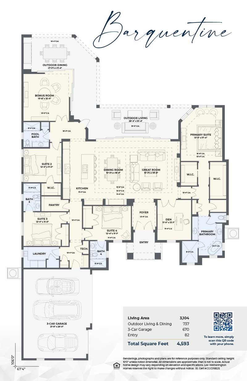 Barquentine Custom Home Model Floorplan