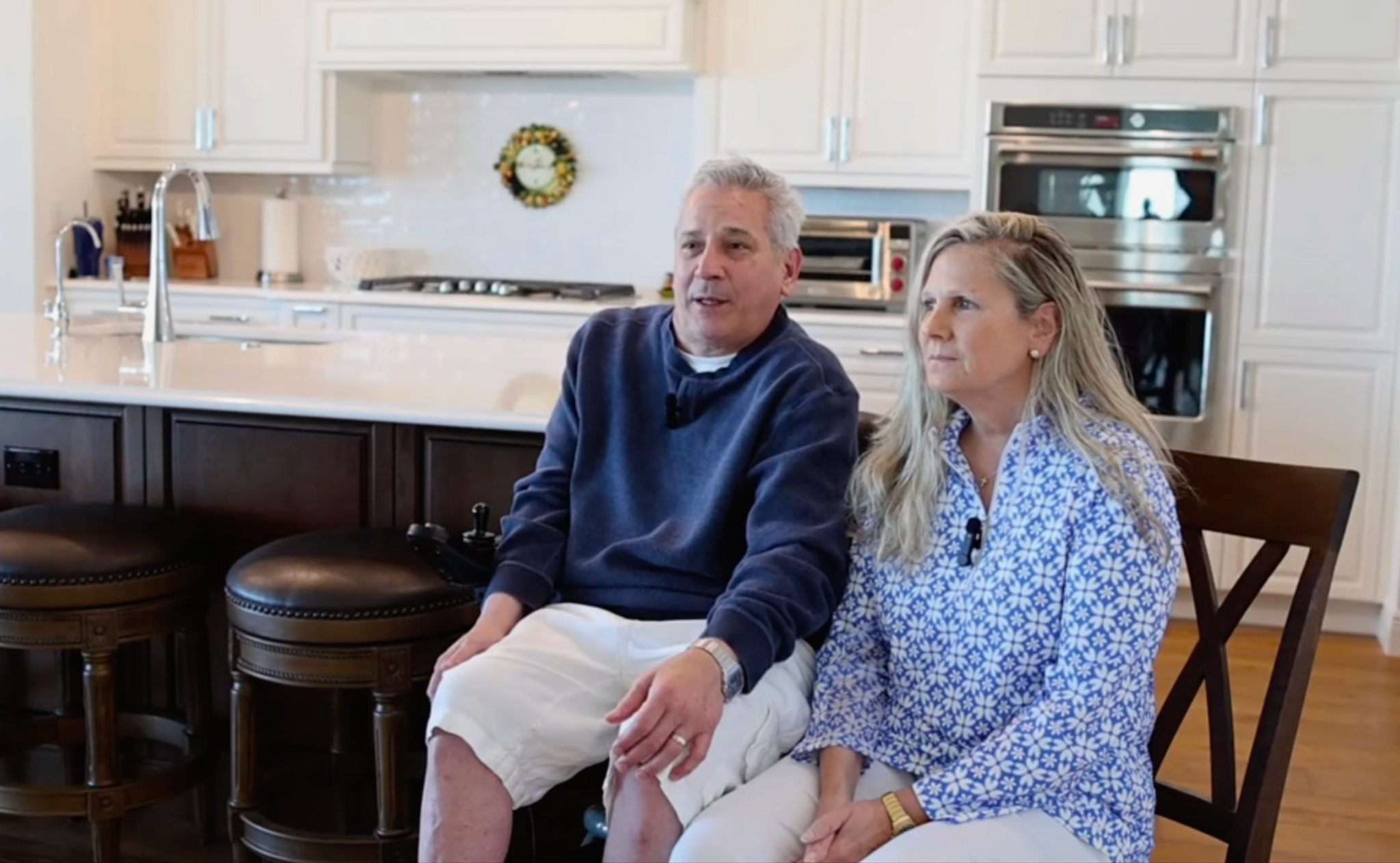 Lori and Jim enjoying their new home after building a custom home with Lee Wetherington Homes